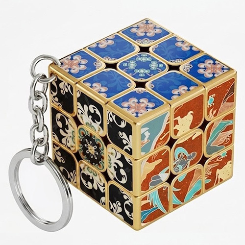 무료인쇄 커스텀오더 3X3 맞춤제작 큐브 열쇠고리 키링 3.5cm