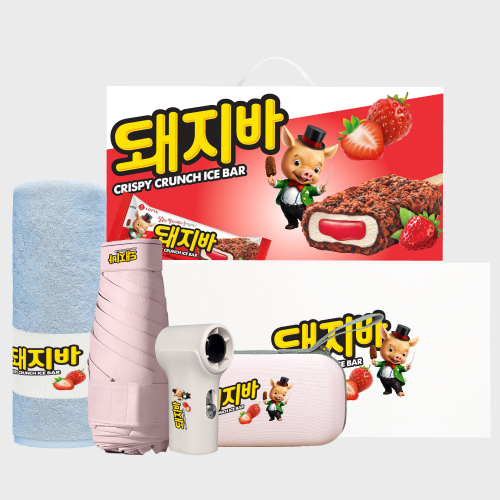 썬 앤 브리즈 기프트세트 305호 (5단 사각 캡슐 암막 양우산+초미니 터보형 100단 휴대용 선풍기+크로커다일 퍼스널 라벨타올)