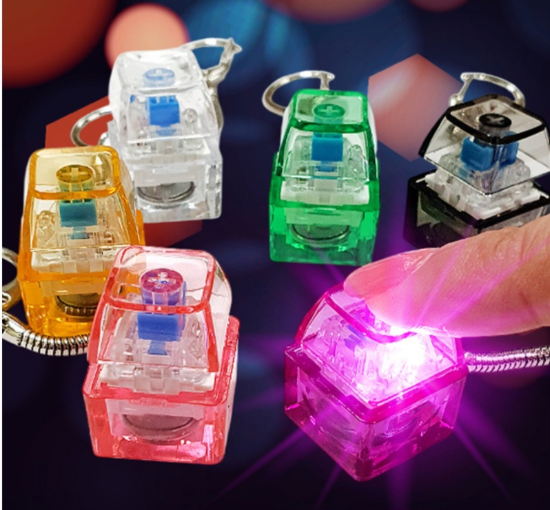 LED 불빛 키링 키캡 열쇠고리 딸깍이 피젯