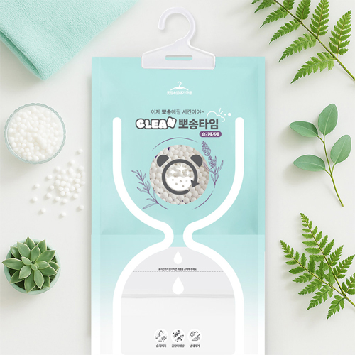 클린뽀송타임 옷걸이형 습기제거제 220g(2개입)