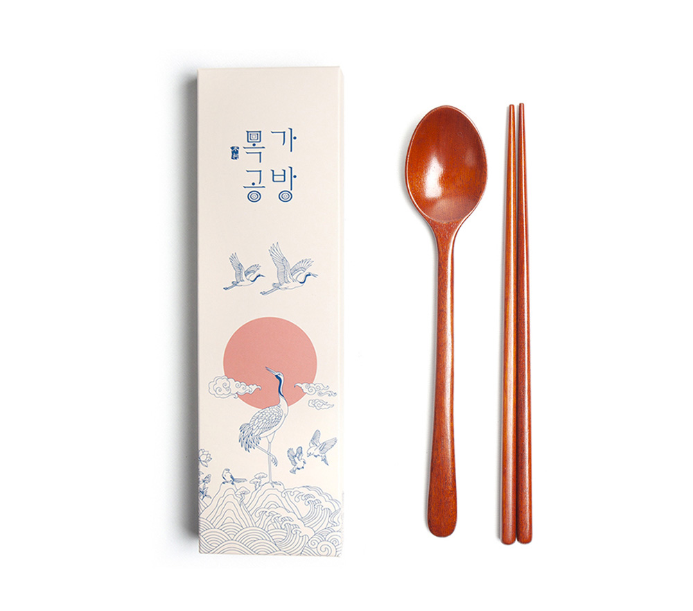 목가공방 국내 옻칠 자연아름 수저 1인 선물세트