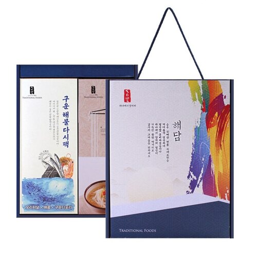 참빛 선물세트 (구포국수2ea+구운해물다시팩 4개입(오리지널2+매콤1+구운디포리1)) //국산