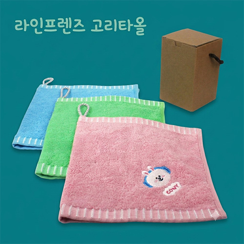 라인프렌즈 코마사 40수 핸드타올 1P + OPP포장 + 끈케이스  추가 별도문의