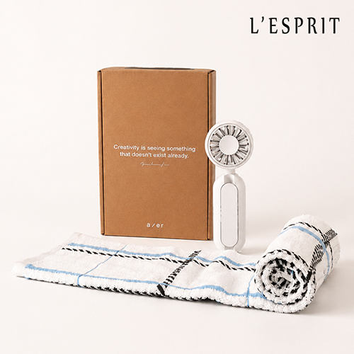 레스쁘리 고급 선풍기세트 B (우산애착 선풍기+체크타올 200g)