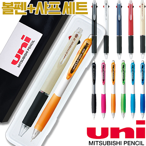 uni제트스트림3색(0.5)+클리프터샤프세트