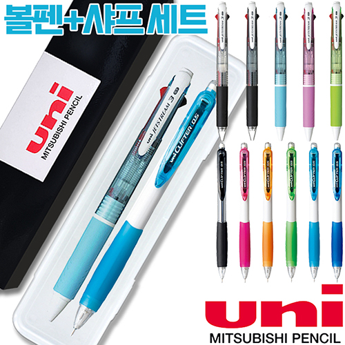 uni제트스트림3색(0.7)+클리프터샤프세트