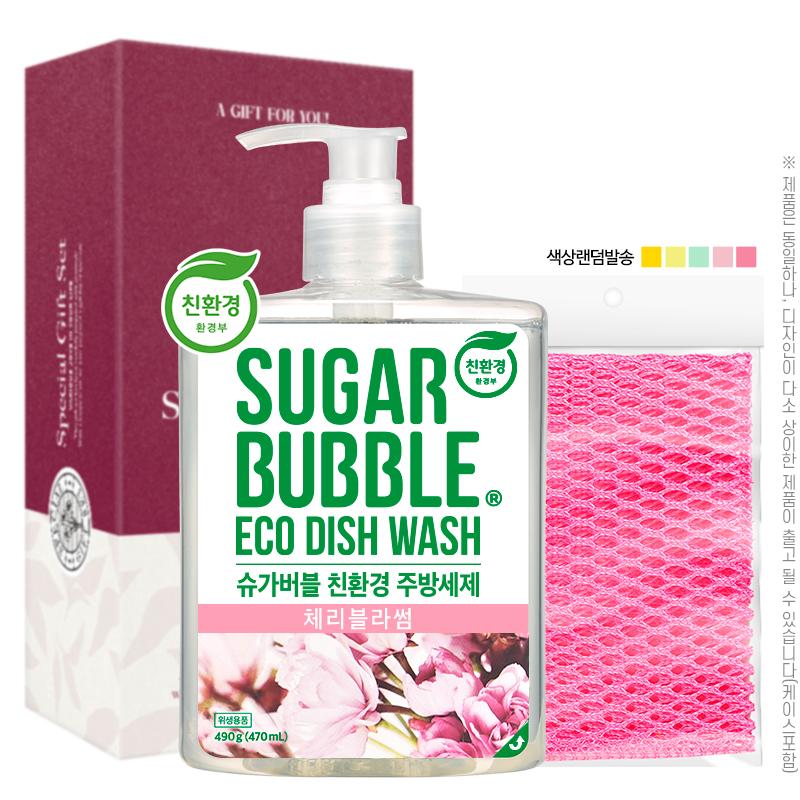 슈가버블 주방세제490펌프 망사수세미(2종)