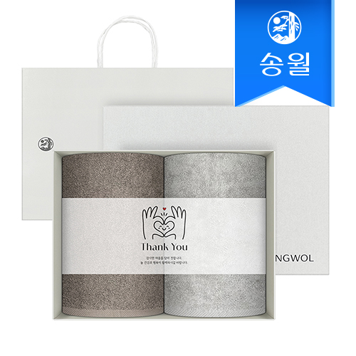 송월타월 베일 패키지 감사 답례품 2매세트(뉴컬러무지)(쇼핑백 증정)