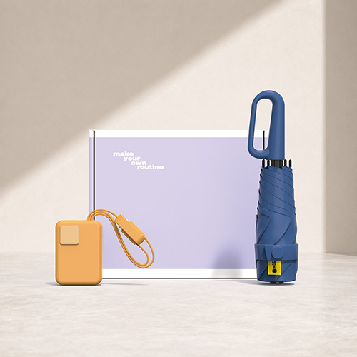 루티네 선물세트 미니 링버클 5단 양우산+포켓링크 35W 보조배터리 10000mAh