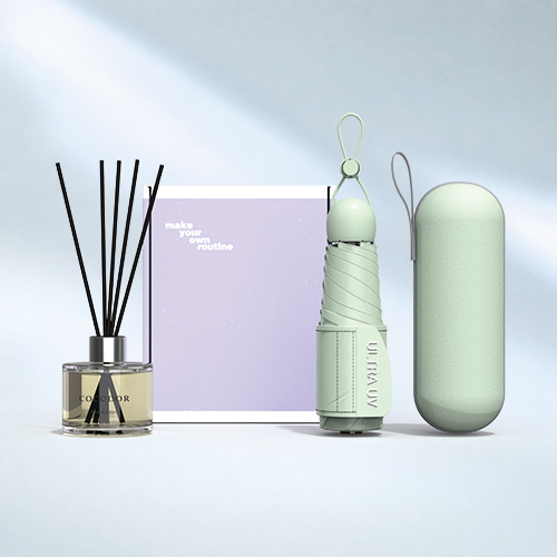 루티네 선물세트 미니핏 초경량 5단 양우산+코코도르 디퓨저120ml