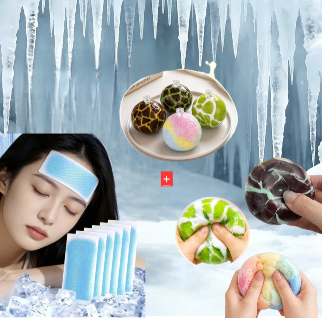 왁뿌볼 말랑이 스트레스볼 슬랑이 크런치+아이스 쿨패치 쿨팩 쿨링패치