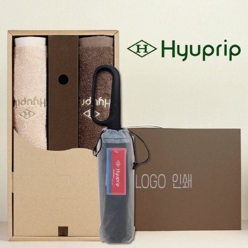 협립40수호텔코마180타월 2P+협립3단60 카라비너10K 거꾸로 300T고밀도 완전자동 우산 세트
