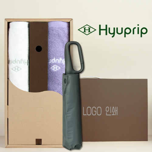 협립호텔코마170타월 2P+협립 3단 슈퍼TEN(10K) 초고밀도 카라비너 완전자동 우양산 세트