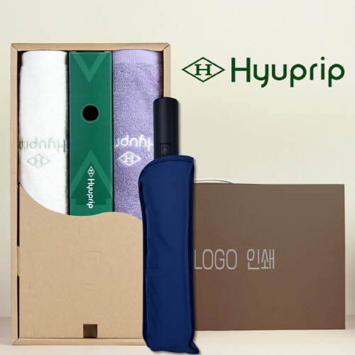 협립호텔코마170타월 2P+협립3단55 8K 완전자동 280T 고밀도 우양산 세트
