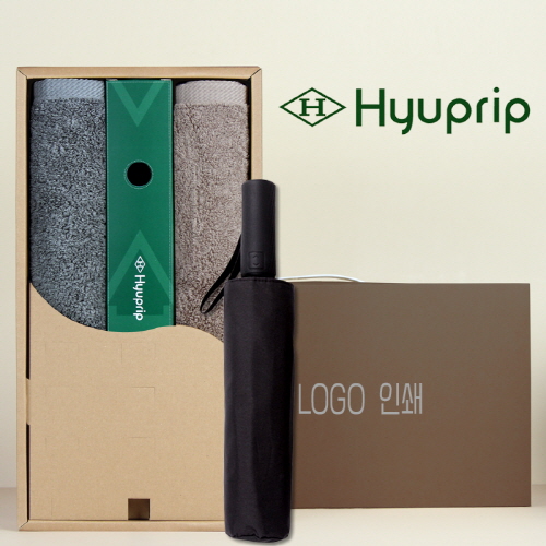 코마40수200호텔타월 2P+협립 3단60 슈퍼TEN(10K) 포뮬러타이어 고밀도 완전자동우산 세트