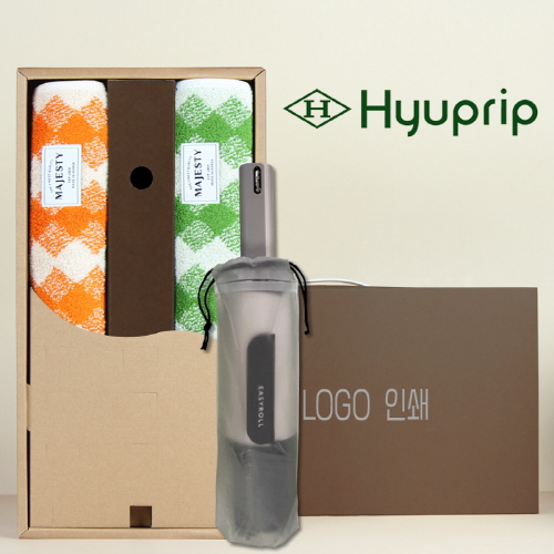 마제스티190 큐브타월 2P+협립 이지롤 거꾸로 완전자동 우산 세트