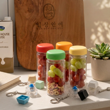 마이보틀 트라이탄 350ml 물병 물통 + 키캡키링 1구 세트 클리커 클릭커 딸깍이 키링 열쇠고리