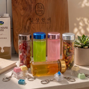 마이보틀 메탈캡 트라이탄 500ml 물병 물통 + 키캡키링 1구 세트 클리커 클릭커 딸깍이 키링 열쇠고리