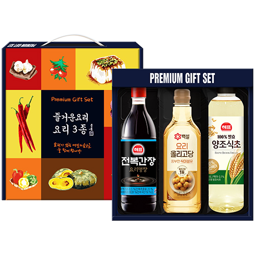 즐거운요리 3종 B선물세트 (전복간장+요리올리고당+양조식초)