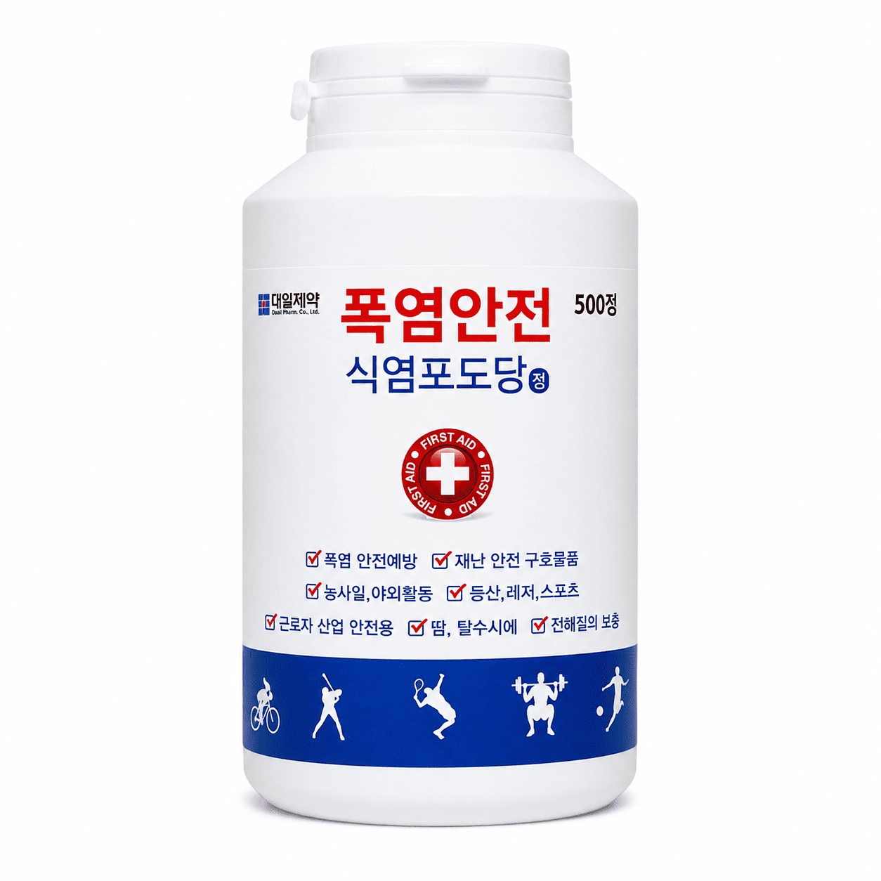 폭염안전 식염포도당 500정입(병) 폭염 탈수예방