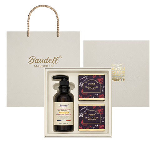 마르세유 프리미엄 바디케어 3종 선물세트 (바디워시500ml+뷰티바120g×2)