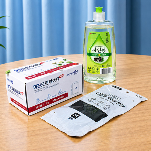 LG생활건강 자연퐁 400ml +대용량 위생백 300매 +니트릴장갑 10매+끈케이스