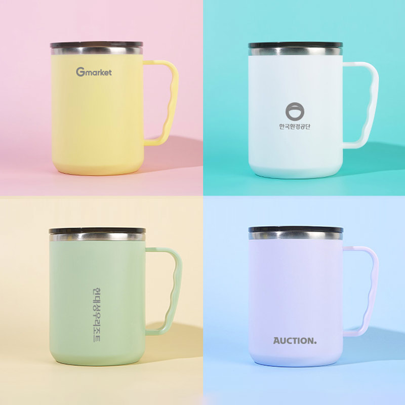 뉴에이커 파스텔 스텐 이중구조 머그 500ml