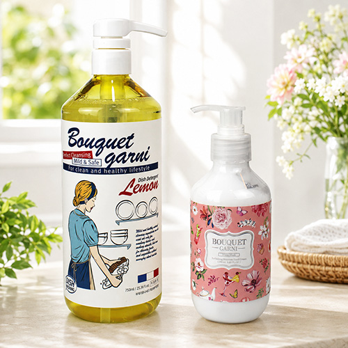 주방용품 부케가르니 주방세제 750ml + 부케가르니 핸드크림 + 끈케이스
