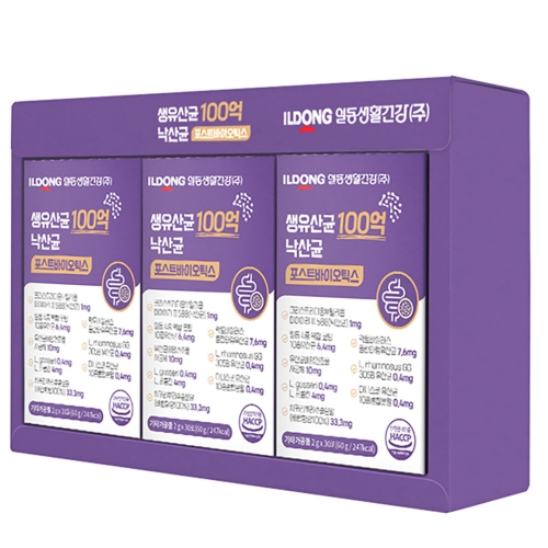 [일동생활건강] 생유산균 100억 낙산균 포스트바이오틱스 2g x 30포 x 3ea 선물세트 (+쇼핑백 증정)