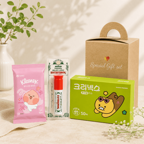 브생건91호 3종 세트(유시몰 마우스 스프레이 + 카카오 물티슈 10매 + 카카오 휴대용티슈 50매 )