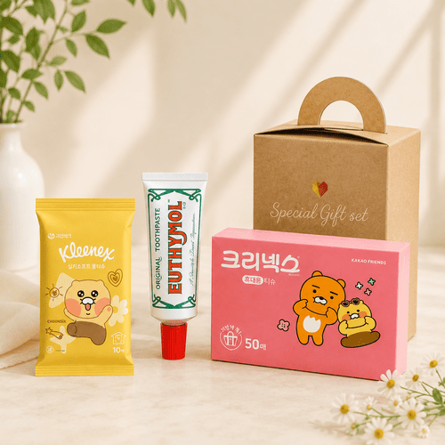브생건93호 3종세트(유시몰 치약 40g+카카오 물티슈 10매 +카카오 휴대용티슈 50매 )