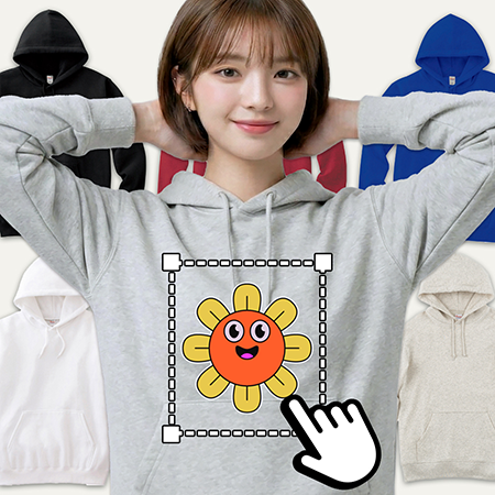 코튼 쮸리 후드티 간절기 프린트스타