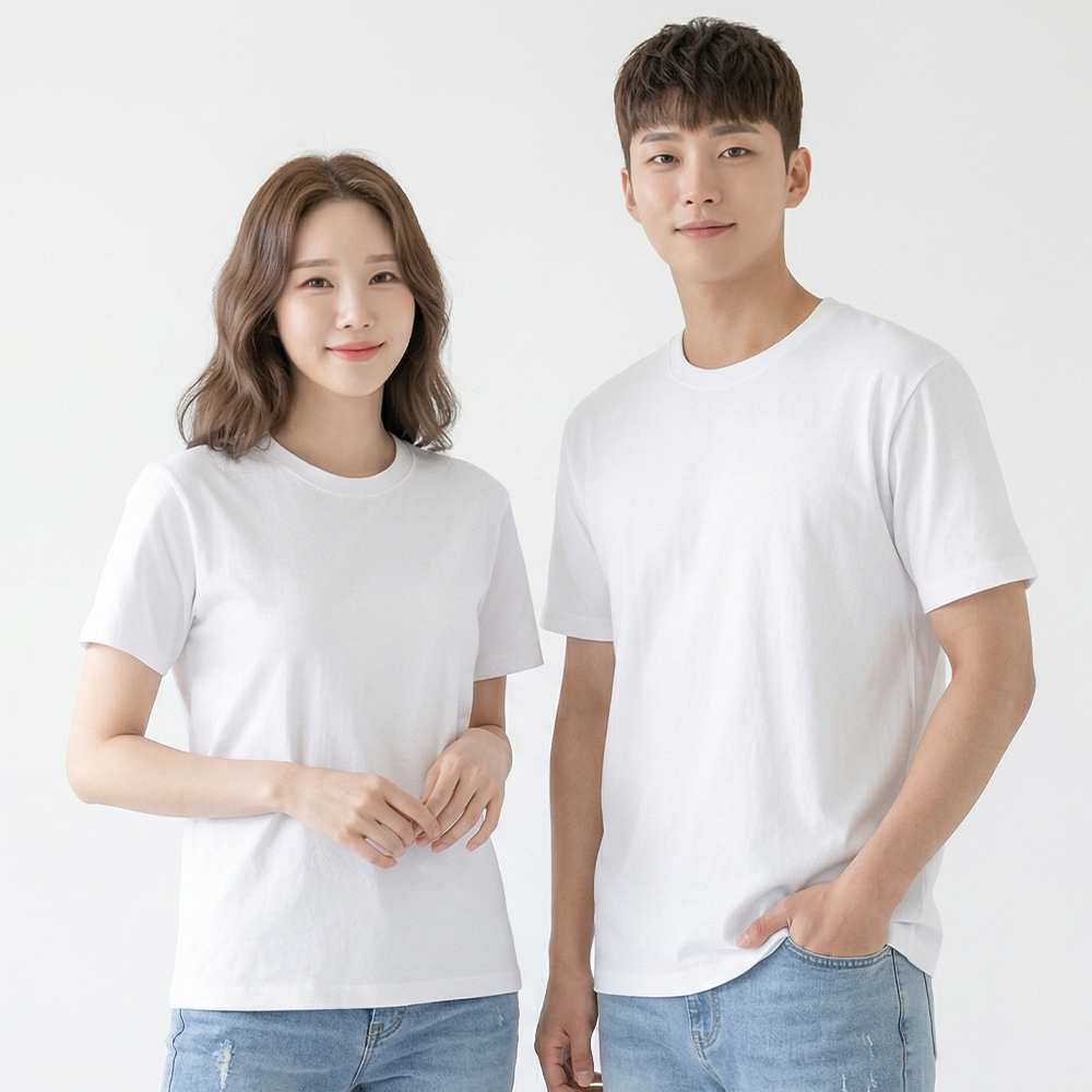 매직 30수 레귤러핏 덴타가공 라운드 반팔 티셔츠