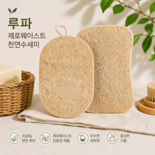 제로웨이스트 루파 천연식물수세미 생분해 천연수세미