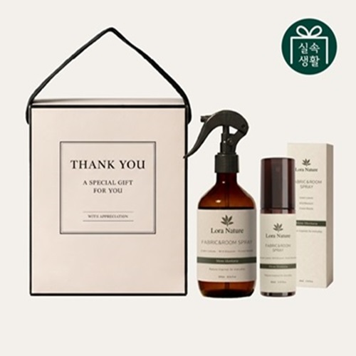 실속생활 선물세트 비건 11호 섬유향수 300ml+섬유향수 80ml 2P